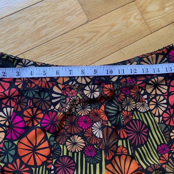 Spense Floral A-Line Skirt – Retro Multicolor Print – Size Large - Picture 4 of 7
